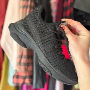 Steve Madden Black Knit Sneakers